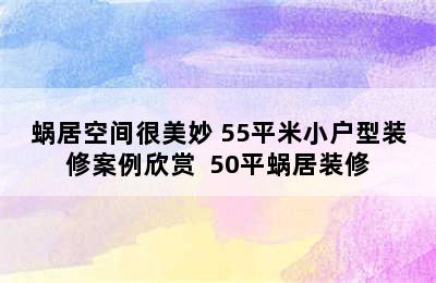 蜗居空间很美妙 55平米小户型装修案例欣赏  50平蜗居装修